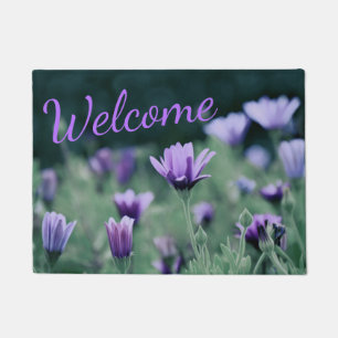 Delicate Purple Flowers Doormat