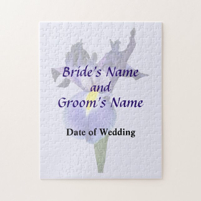 Delicate Purple Iris Wedding Products Jigsaw Puzzle (Vertical)