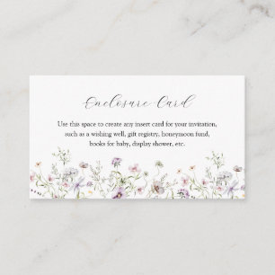 Delicate Purple Wildflower Enclosure Card