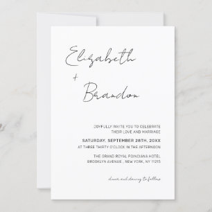 Delicate QR Code RSVP Wedding Photo Invitation