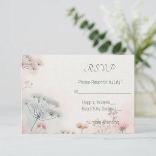 Delicate Queen Anne's Lace RSVP Card