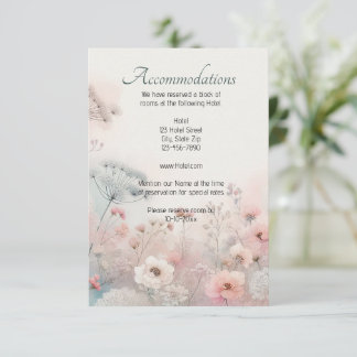 Delicate Queen Anne's Lace Wedding Accommodation Enclosure Card
