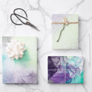 Delicate rainbow colours soft wrapping paper sheet