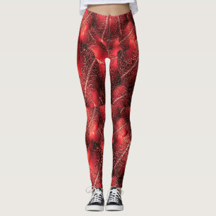 Delicate Red Leggings