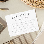 Delicate Romantic Heart Script Date Night Ideas Enclosure Card<br><div class="desc">Encourage your guests to share their best date night ideas with these elegant enclosure cards,  featuring delicate heart script and elegant typography. They would be suitable for any kind of event from engagement party to bridal shower or wedding.</div>