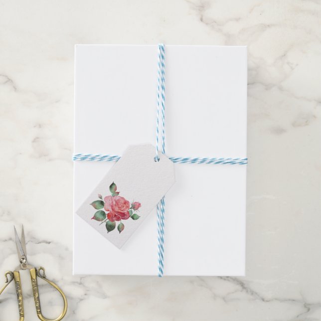 Delicate Rose Gift Tags (With Twine)