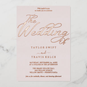 Delicate Rose Gold Foil   Blush Wedding 