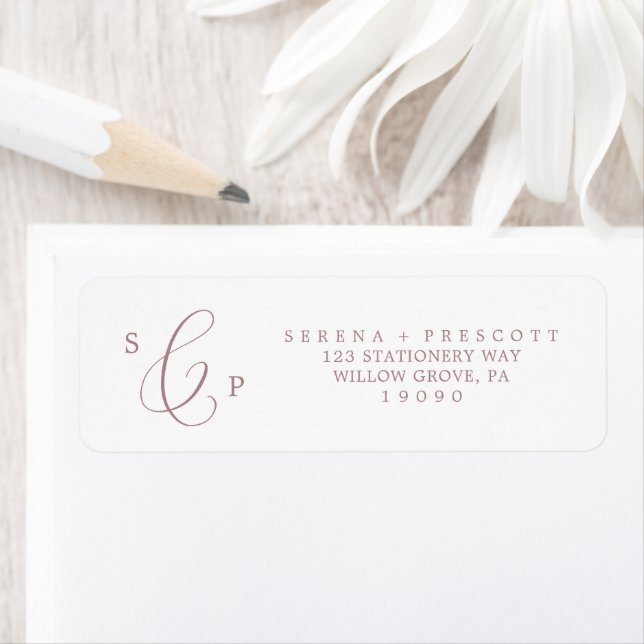 Delicate Rose Gold Return Address Label (Insitu)