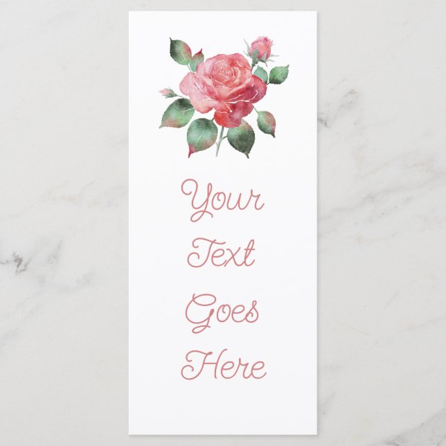 Delicate Rose Menu (Front)