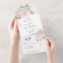 Delicate Roses All in One Invitation