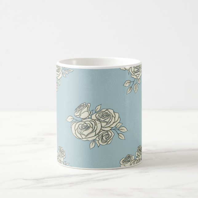 Delicate roses coffee mug (Center)
