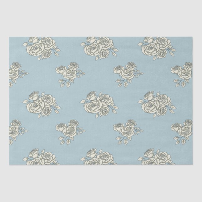 Delicate roses tissue paper (Front)