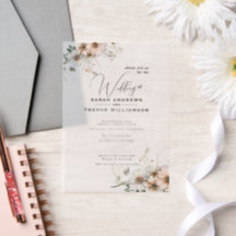 Delicate Rustic Boho Watercolor Wildflowers