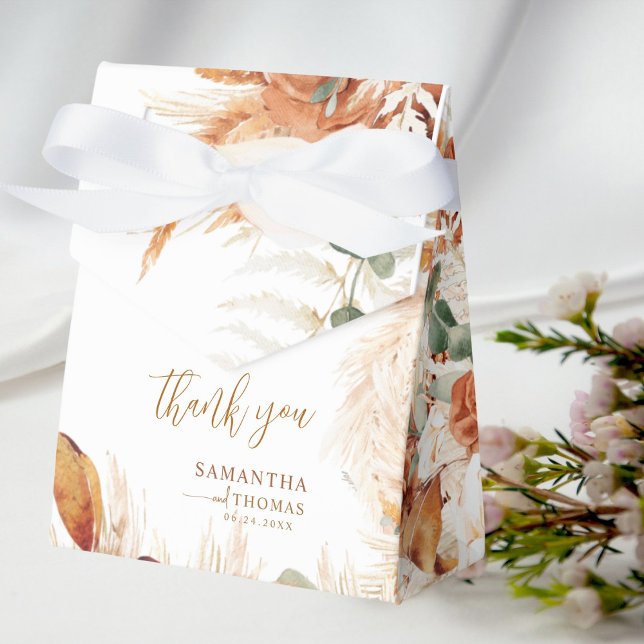 Delicate Rustic Calligraphy Thank You Favour Box (Creator Uploaded)