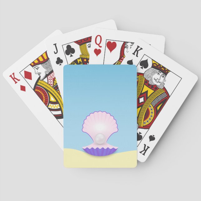 Delicate Seashell Playing Cards (Back)