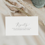 Delicate Silver Calligraphy Gift Registry Enclosure Card<br><div class="desc">This delicate silver calligraphy gift registry enclosure card is perfect for a modern wedding. The romantic minimalist design features lovely and elegant silver grey typography on a white background with a clean and simple look.</div>
