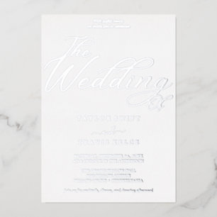 Delicate Silver Foil   New Year’s Eve Wedding 