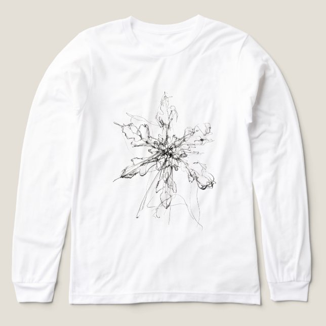 Delicate Single Snowflake  Tri-Blend Shirt (Design Front)