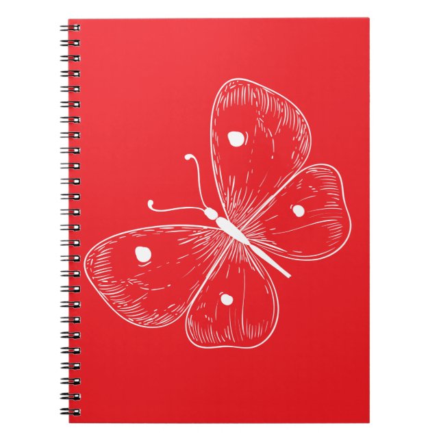 Delicate Sketch Butterfly Notebook (Front)