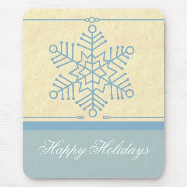 Delicate Snowflake Christmas Mousepad (Front)