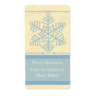 Delicate Snowflake Holiday Labels