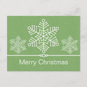Delicate Snowflakes Christmas Postcard