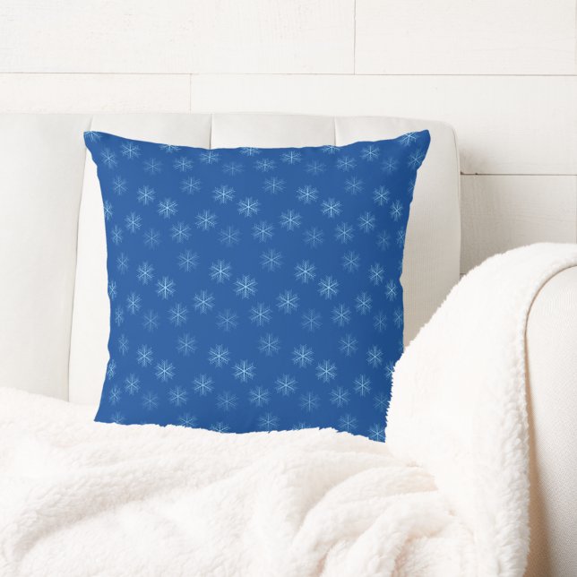 Delicate snowflakes winter Christmas pattern  Cushion (Creator Uploaded)