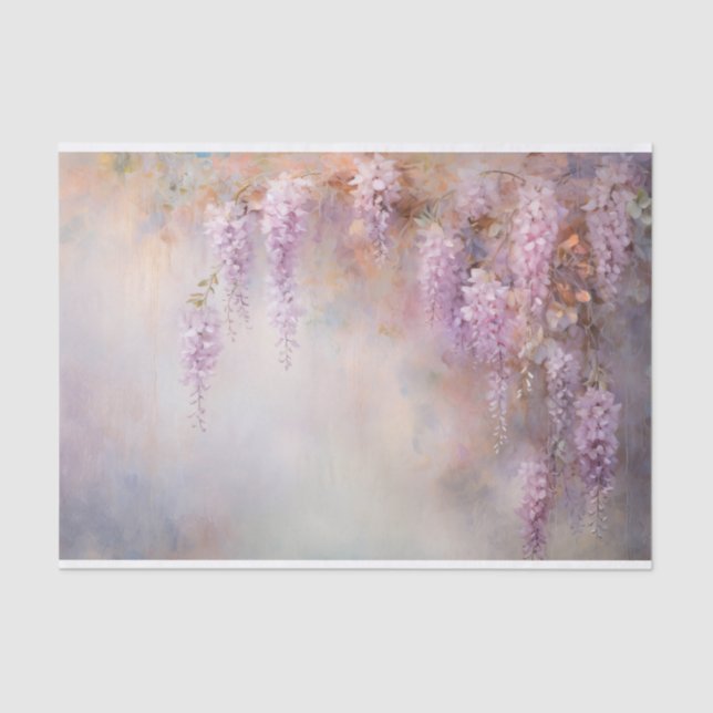 Delicate, Soft Beautiful Elegant Florals Decoupage Tissue Paper (Front)