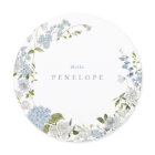 Delicate Soft Blue Floral Wreath Personalised