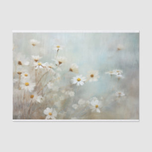 Delicate, Soft Elegant Daisy Florals Decoupage Tissue Paper
