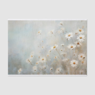 Delicate, Soft Elegant Daisy Florals Decoupage Tissue Paper