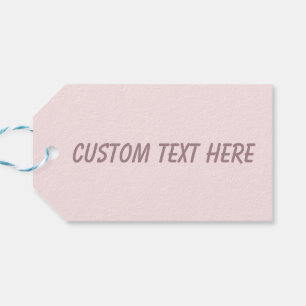 Delicate solid color plain blushing pink gift tags