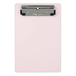Delicate solid colour plain blushing pink mini clipboard