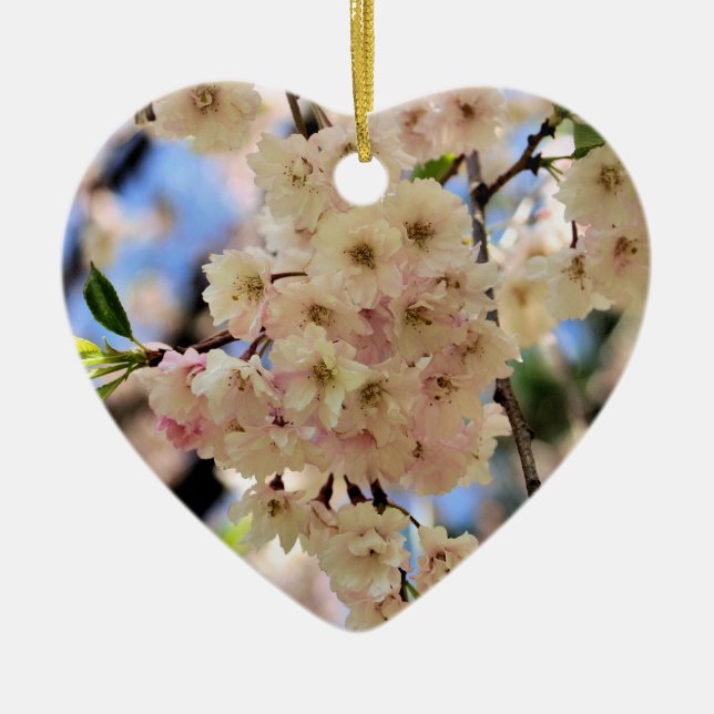 Delicate Spring Blossoms Flower Ornament (Front)