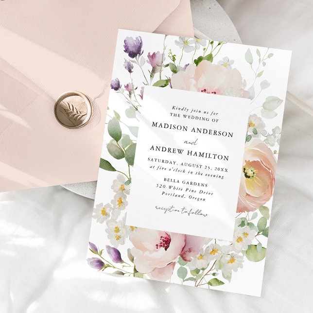 Delicate Spring Floral Wedding Invitation (Creator Uploaded)