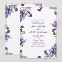 Delicate Spring Flowers Purple Floral Wedding