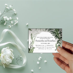 Delicate Spring Leaves Encircling Rehearsal Invitation