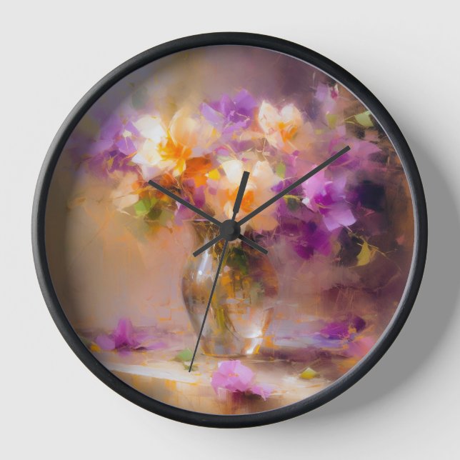 Delicate Still Life  Clock (Front)