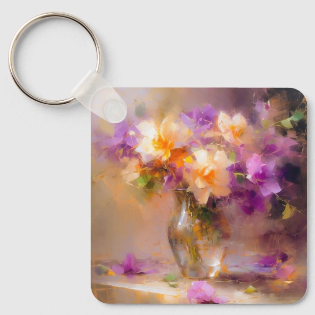 Delicate Still Life  Key Ring (Front)