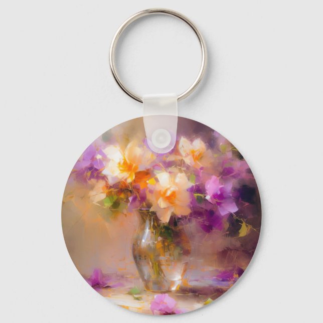 Delicate Still Life  Key Ring (Front)