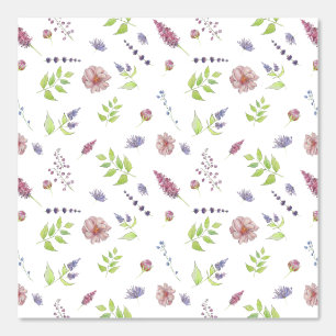 Delicate Stylish Botanical Floral Pattern Wallpaper