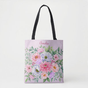 Delicate Summer Garden Party Floral Tote Bag