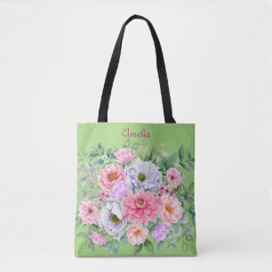 Delicate Summer Garden Party Floral  Tote Bag