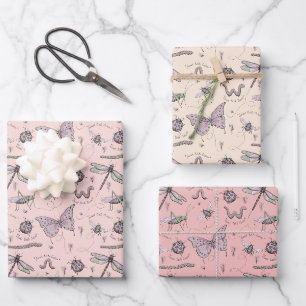 Delicate Sweet Little Critter Feminine Blush Pink Wrapping Paper Sheet
