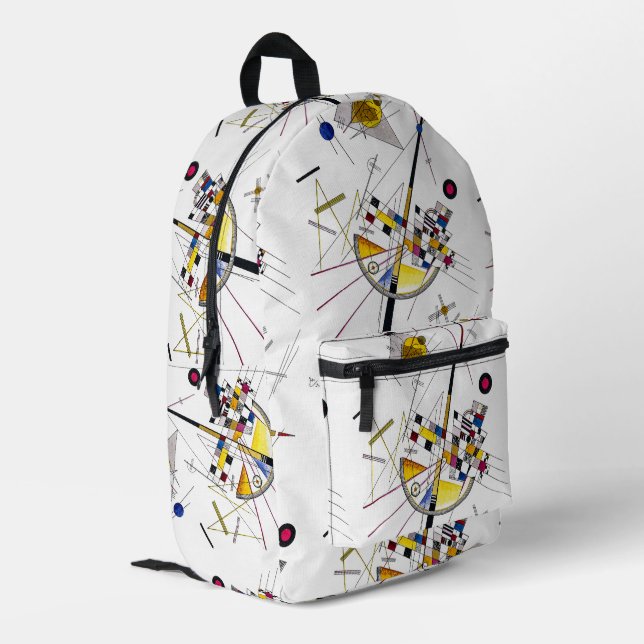 Delicate Tension #85 -  Wassily Kandinsky Printed Backpack (Back Corner Left)