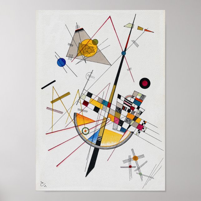 Delicate Tension No.85, Wassily Kandinsky Poster (Front)