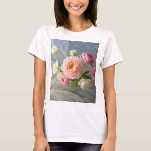 Delicate Timeless Elegant Pink Flowers T-Shirt