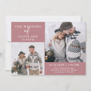 Delicate Two Photo Wedding Invitation