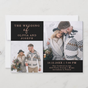 Delicate   Two Photo Wedding Invitation