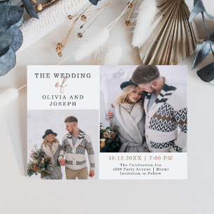 Delicate   Two Photo Wedding Invitation